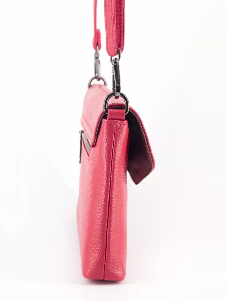 Клатч женский кожаный фуксия 8819