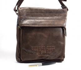 Сумка коричневая кожаная IP Collection 3111-4 COFFEE