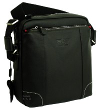 Черная кожаная сумка IP Collection 80118-5-41     