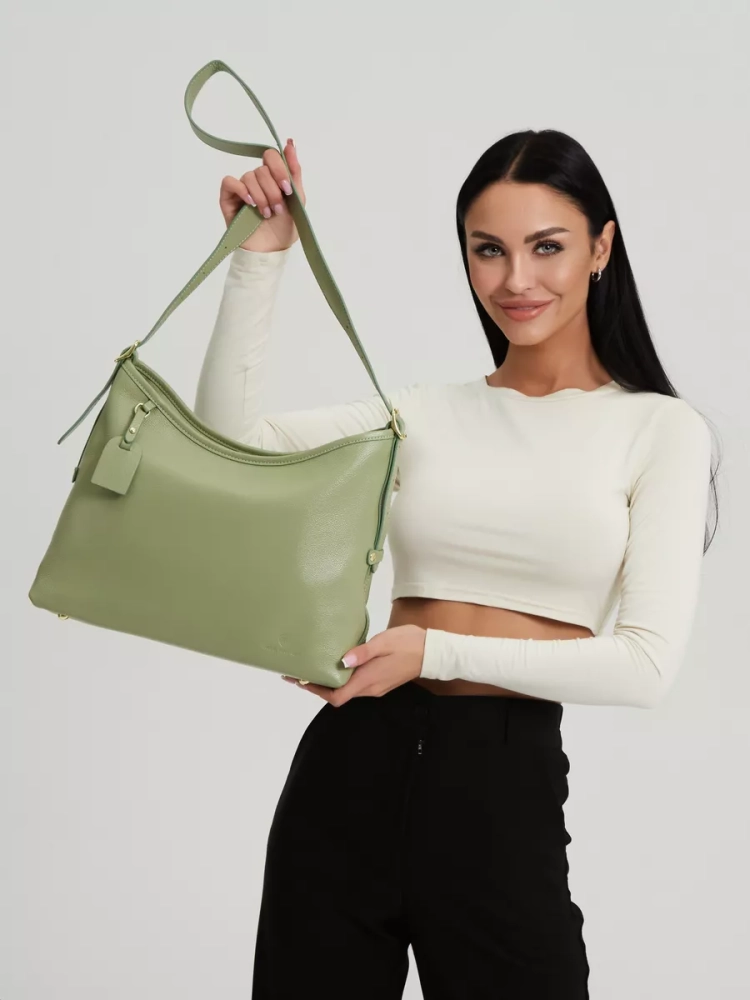 Сумка женская шоппер Paul Rayner green 8214