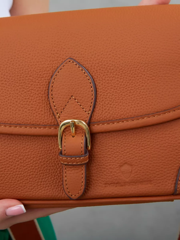 Женская кожаная сумка Paul Rayner brown 6333