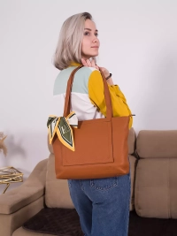 Сумка женская шоппер Paul Rayner brown Gloria 3188