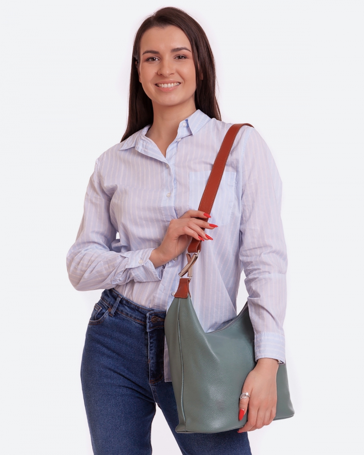 Сумка женская хобо Paul Rayner blue-green