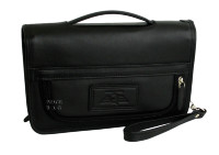 Черная мужская барсетка с короткой ручкой IP Collection 8525-20