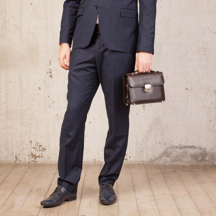 Барсетка коричневая из натуральной кожи Foxcote brown