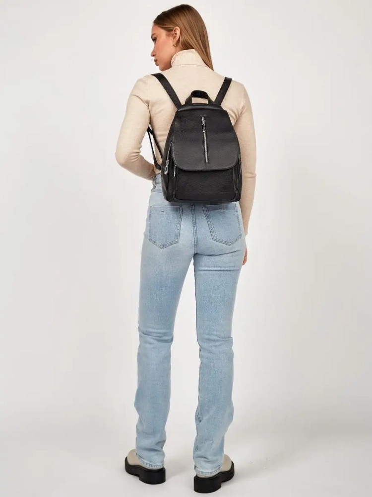 Рюкзак женский кожаный Paul Rayner черный 1031