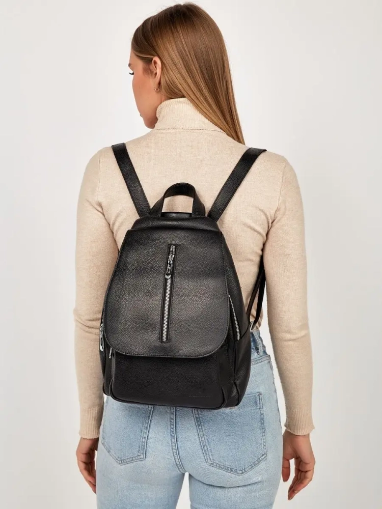 Рюкзак женский кожаный Paul Rayner черный 1031