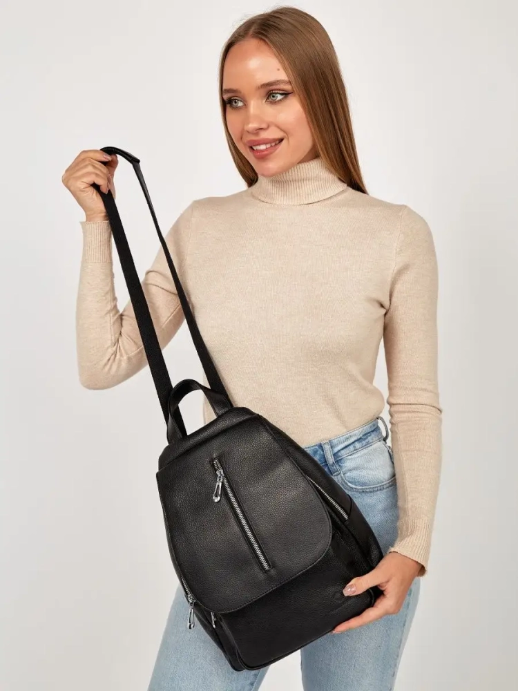 Рюкзак женский кожаный Paul Rayner черный 1031