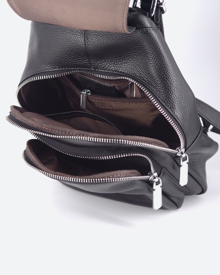 Рюкзак женский кожаный Paul Rayner черный 1031