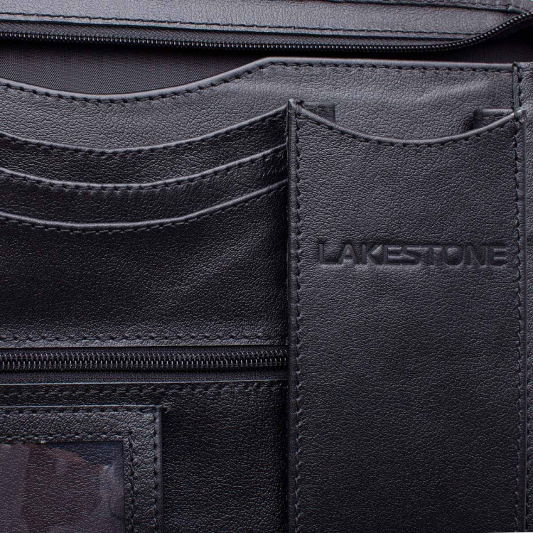 Кожаная папка черная Elmdale Black 961001/BL