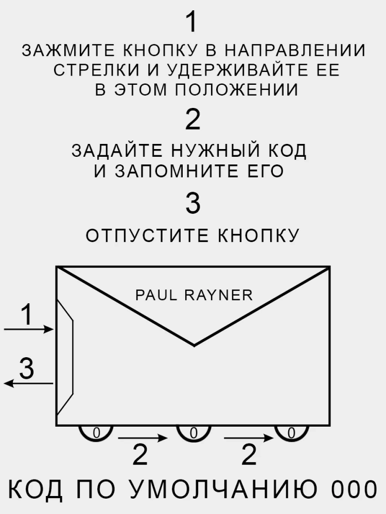 Деловой мужской кожаный портфель для документов и ноутбука с кодовым замком Paul Rayner 1-9504-1