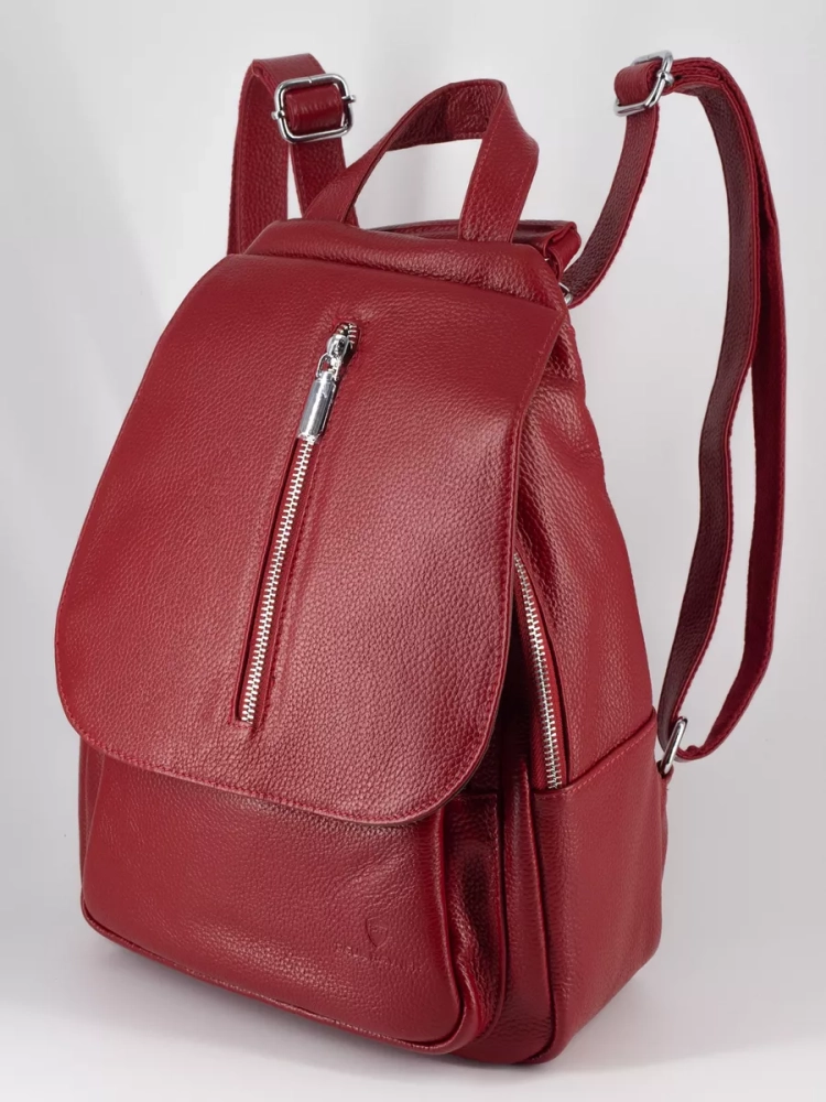 Рюкзак женский кожаный Paul Rayner красный 1031 