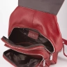 Рюкзак женский кожаный Paul Rayner красный 1031 