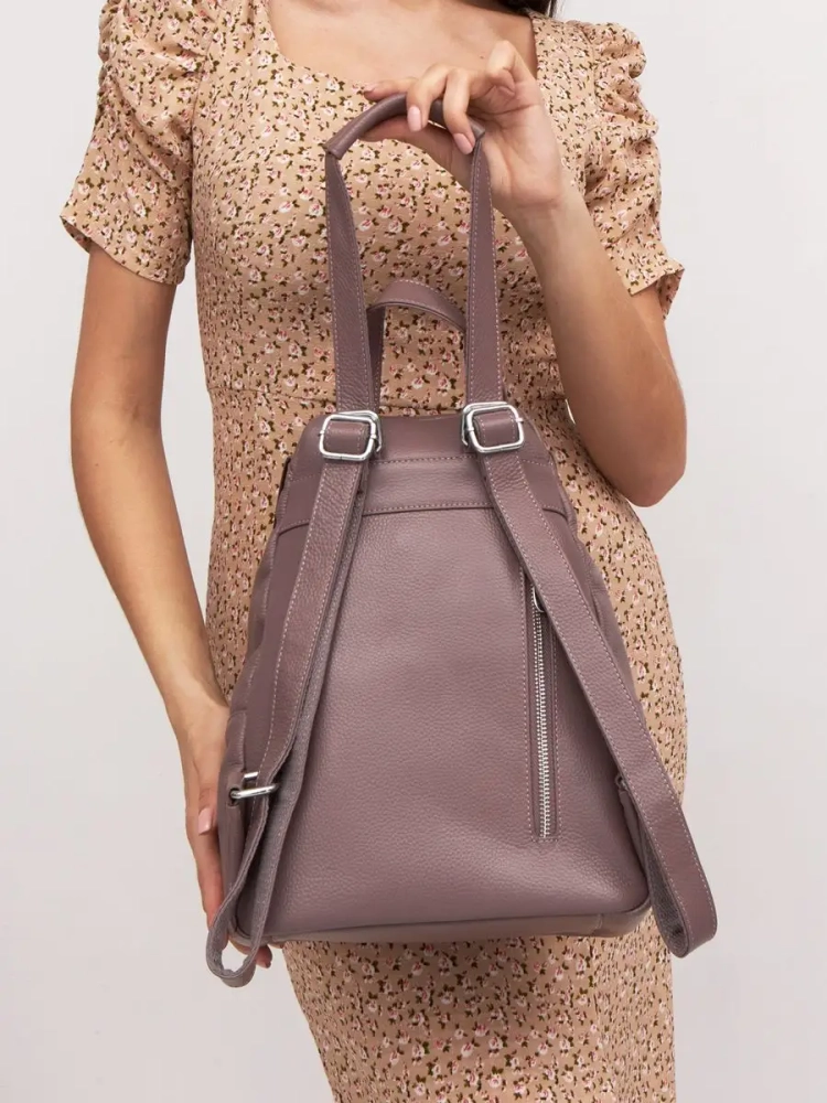 Рюкзак женский кожаный Paul Rayner розовый 1031  