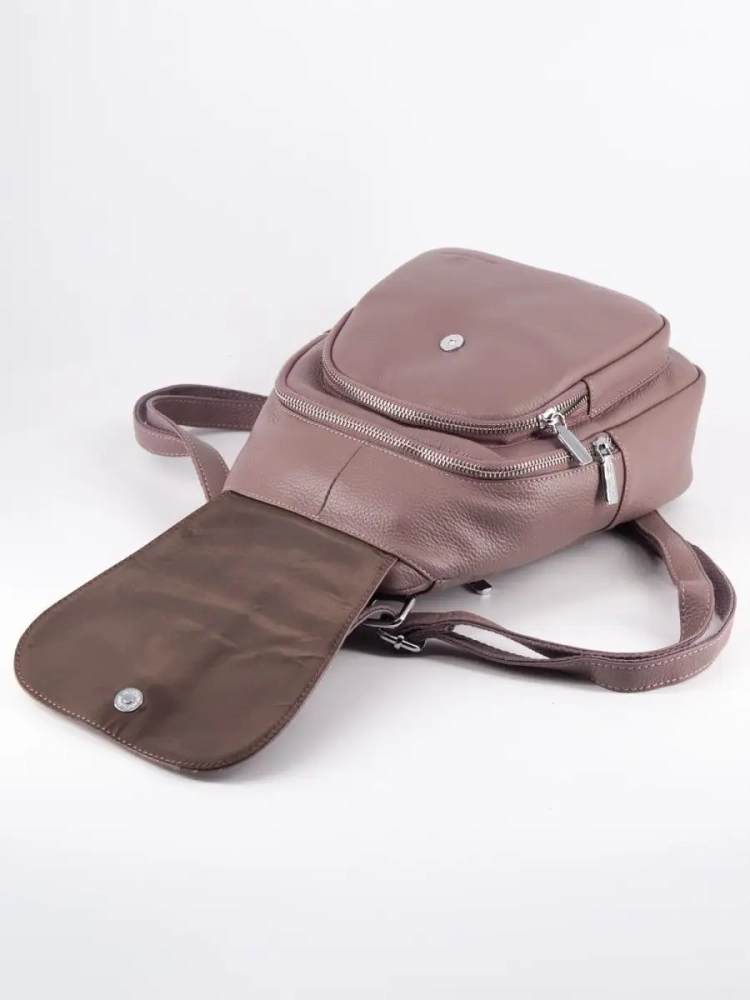 Рюкзак женский кожаный Paul Rayner розовый 1031  