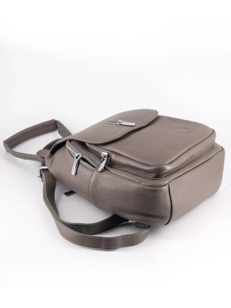 Рюкзак женский кожаный Paul Rayner серый 1031