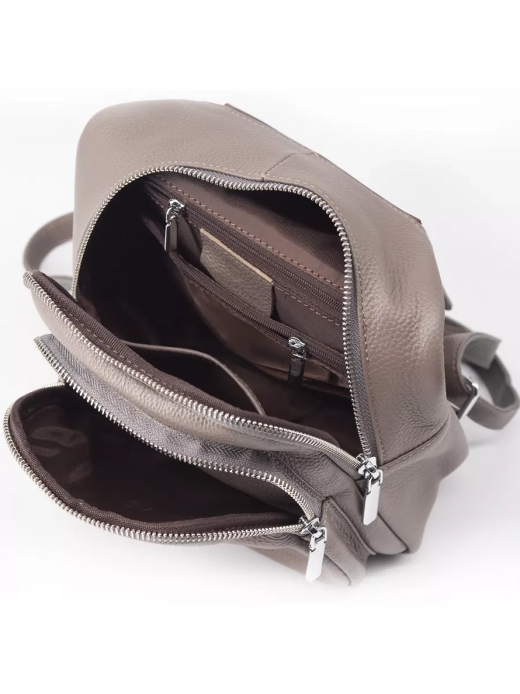 Рюкзак женский кожаный Paul Rayner серый 1031