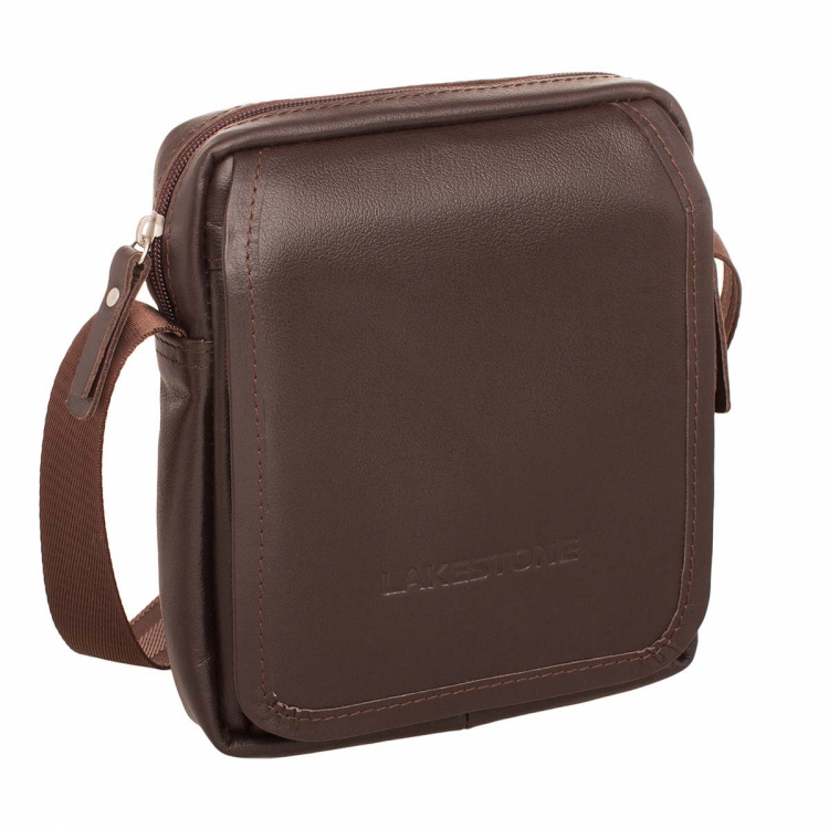 Коричневая маленькая мужская сумка через плечо Parker Brown