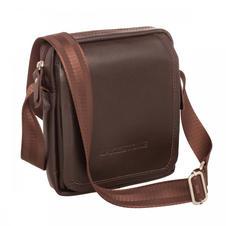 Коричневая маленькая мужская сумка через плечо Parker Brown