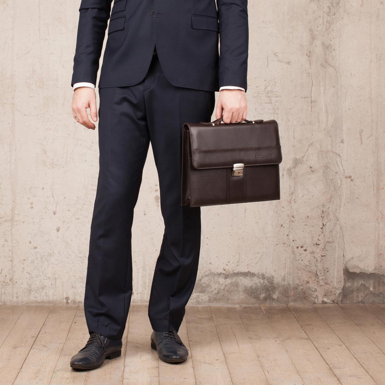 Портфель папка из натуральной кожи Thomas Brown