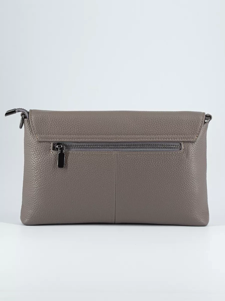 Клатч женский кожаный серый 8819