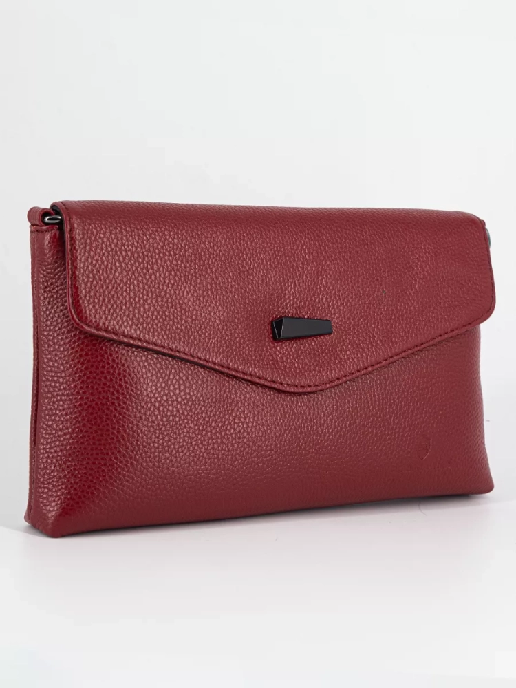Клатч женский кожаный красный 8819