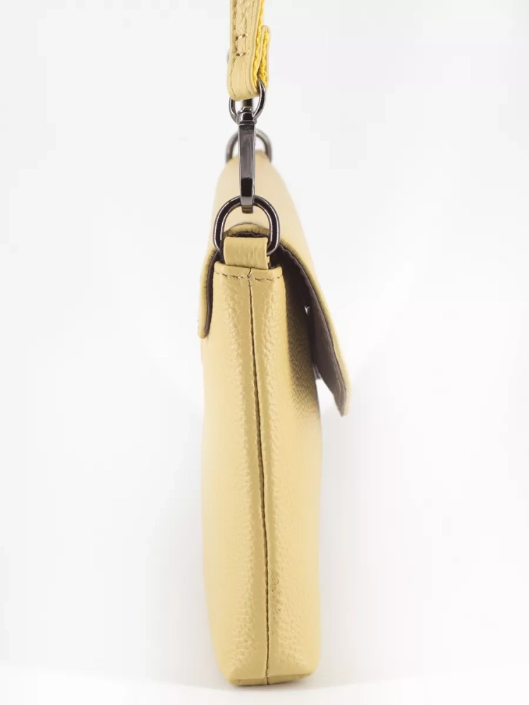 Клатч женский кожаный желтый 8819