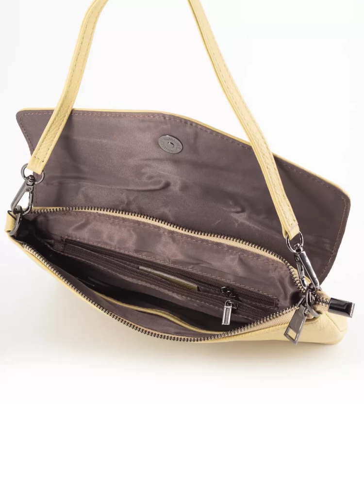 Клатч женский кожаный желтый 8819